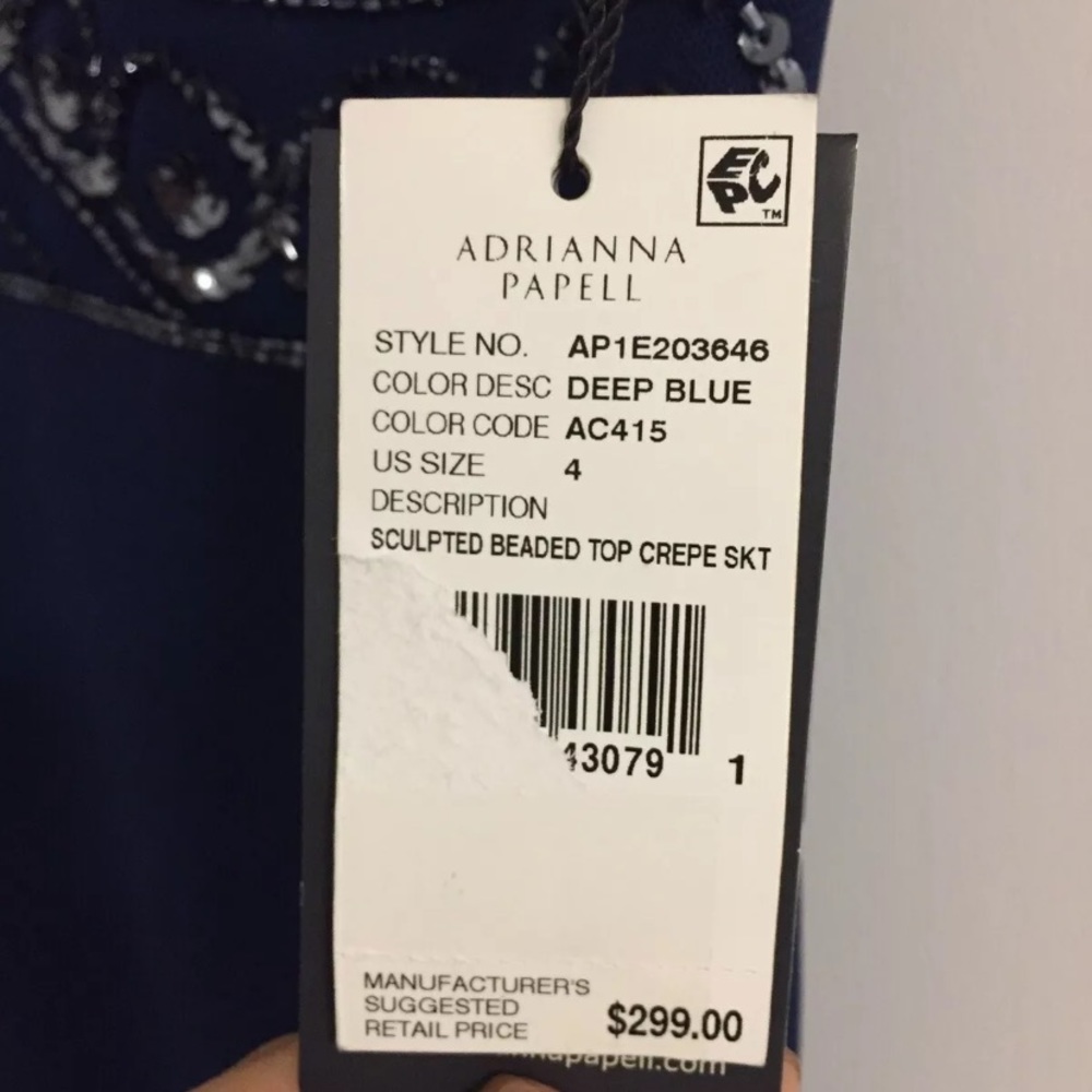Full-length Arianna Papell Gown with Tags.